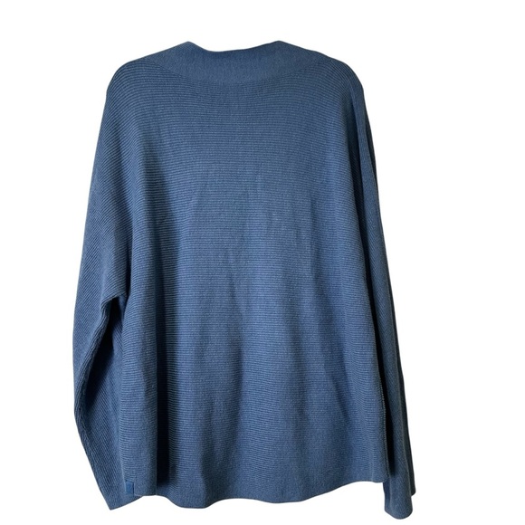 Lululemon Women’s XL Blue Boxy Cotton-Blend Mock Neck Knit Pullover Sweater - Picture 7 of 10